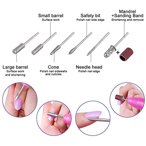 Nail Drill Machine Kit, WeePro Professional Electric Nail File Drill Remove & Polish Acrylic Nail & Gel Nail - Manicure Pedicure Polishing Shape Tool Set for Home Salon - Nail Art polisher Set for DIY