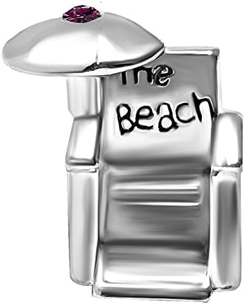 T50Jewelry Beach Charms Chair February Charms Beads for Bracelets