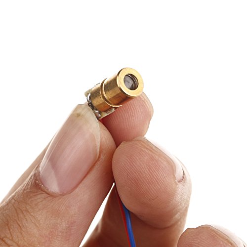Waterwood Mini Laser Dot Diode Module Head Wl Red 650Nm 6Mm 5V 5Mw(Gold) - Thumbnail 3