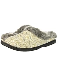 Dearfoams Women's Space-dye Cable Knit Clog Slipper