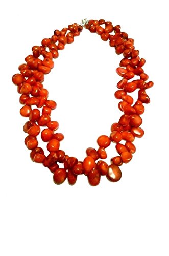 Red Coral Two Strand Necklace