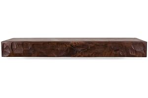 DOGBERRY COLLECTIONS 72 in. Rough Hewn Mahogany Fireplace Mantel