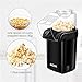 Hot Air Popcorn Popper, Aicok 1200W Popcorn Maker with Measuring Cup, Removable Lid, No Oil Needed, FDA and ETL Approved, Black