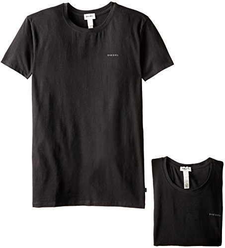 Diesel Men's Randal 2 Pack Essentials Crew Neck T-Shirt, Black, Medium