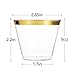 100 Gold Party Cups & 20 Party Balloons - 9 Oz Hard Plastic Cups Old Fashioned Tumblers - Disposable Cups Reusable Cups and 20 Rose Gold & Champagne Balloons (100Cups+20Balloons)