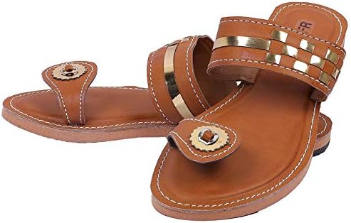 Amazon.com | DFR Designer Slippers for Women (Gold Size - 7) | Slippers