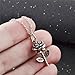 YFN Sterling Silver 3D Rose Flowers Choker Women Pendant Necklace 18