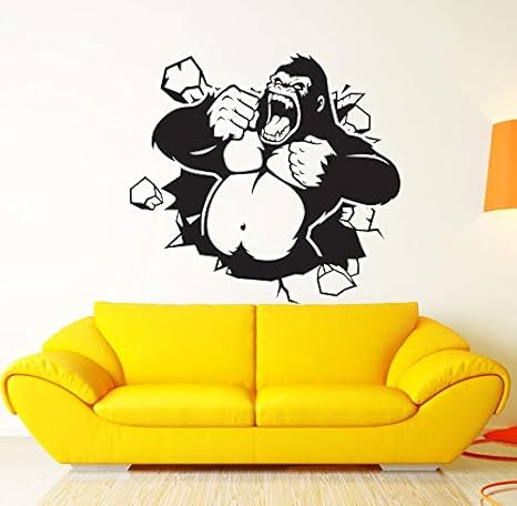 62x57cm fuerte mono gorila animal pegatinas de pared para ...
