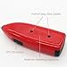 Docik Electric Milk Frother - Handheld Battery Operated Coffee Mixer Egg Beater Blender Cappuccino Latte Maker - Red