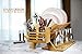 Earth's Dreams Bamboo Foldable Dish Drying Rack - Dual Tier for Plates Collapsible Dish Drying Rack - Kitchen Counter Wooden Dish Rack - Compact, Space Saver - Ideal Gift