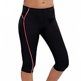 La Isla Women's Fitted Knee Tight Yoga Running Workout Sports Capri Leggings Pants