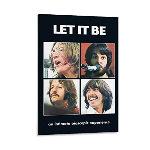 XYDQ Poster décoratif sur toile du groupe de rock britannique The Beatles pour salon, chambre à coucher 50 x 75 cm - Les Beatles, Paul McCartney, John Lennon, RIngo Starr, George Harrison XYDQ Poster décoratif sur toile du groupe de rock britannique The Beatles pour salon, chambre à coucher 50 x 75 cm