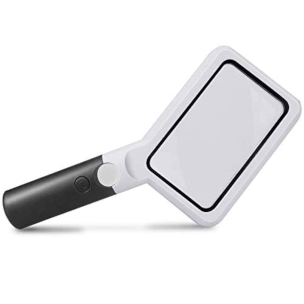 EUROXANTY Handheld Magnifier with LED Light COB | 2X 20X Magnification | Acrylic Lens | Rectangular Magnifier