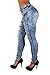 Style G675– Colombian Design, Butt Lift, Levanta Cola, Ripped Skinny Jeans in Washed M. Blue Size 5