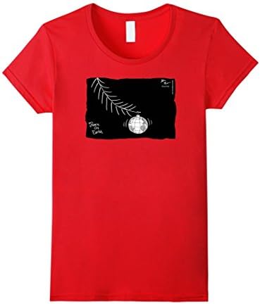 Womens Joel Pett: Peace on Earth T-Shirt Small Red