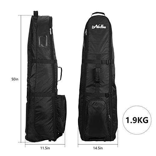 LONGCHAO Golf Travel Cover Foldable Golf Bag Portable Golf Travel Bag with Wheel Lightweight