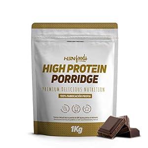 Gachas de Avena Proteicas de HSN | Sabor Chocolate 1 Kg = 20 Tomas | Porridge Proteico de Avena Integral y Proteína de…