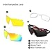 Ewin E01 Polarized Sports Sunglasses with 3 Interchangeable Lenses for Men Women Golf Baseball Volleyball Fishing Cycling Driving Running Glasses(Black&Red)
