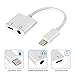 Lightning to 3.5 mm Headphone Jack Adapter With Charger,Darrent 2 in 1 Lightning Headphone Jack and Charger Adapter for iPhone X 8/7/6/Plus, Support Volume Control/Call/Sync Data for iOS 11 And iOS 10