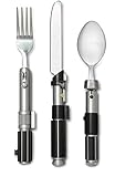 Star Wars Lightsaber Flatware Utensil Set (Includes Luke Fork, Yoda Spoon, and Vader Knife)