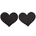 Jovivi 9 Pairs Nipple Covers Satins Pasties Disposable Self-adhesive Pasties Stickers Breast Petals, Different Style Set (Black Color 9 Pairs Set)