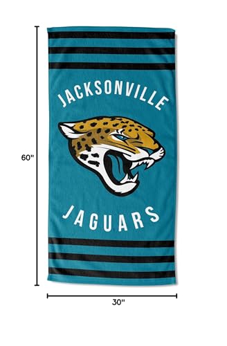 Northwest NFL Jacksonville Jaguars Unisex-Adult Beach Towel, 30 x 60, Stripes