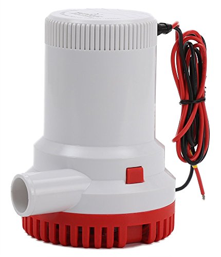 image for HOMPAT 2000GPH Bilge Water Pump, 12V Boat Marine Plumbing Electric Bil