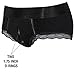 RODEOH Duo Panty Underwear | Double O-Ring, Dual-Layer Front Panel | Mid-Rise, Firm Support | Unisex Design, (X-Large / 39-41) Black