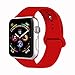 VATI Sport Band Compatible with Watch Band 38mm 42mm 40mm 44mm, Soft Silicone Strap Replacement Bands Compatible with Smart Watch Series 4/3/2/1 S/M M/L(Red,42mm S/M)