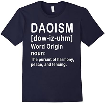 Men's DAOISM Pursuit Harmony Peace Fencing Tshirt Apparel Gift Medium Navy