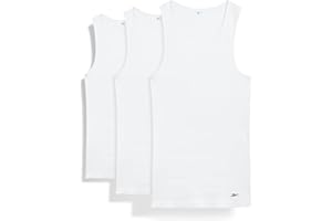 Reebok Mens Tank Top - 3 Pack Soft Cotton Classic A-Shirt Tank Tops Big and Tall Mens Undershirts Sleeveless Tee Shirts Pack