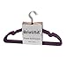 BriaUSA Clothes Hangers Heart Shaped Slim Flocked Hangers, Sturdy with Steel Swivel Chrome Hooks – Purple – Set of 10