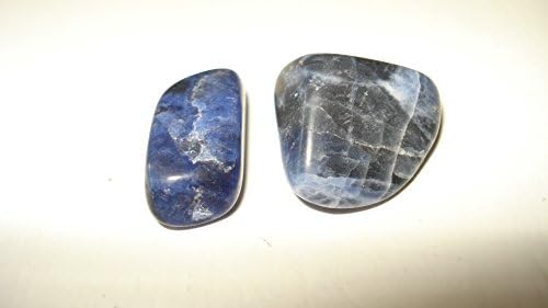 106 (2pc) Sodalite in Matrix Small AA-Grade From Brazil 100% Natural Healing Crystal Tumbled &amp; Polished Gemstone Stones