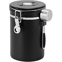 Keep Fresh- Airtight Stainless Steel Coffee Container Canister, 22OZ Kitchen Food Storage Container with Scoop and Date…