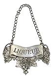 Embossed Pewter Liquor Bottle or Decanter Label Liqueur