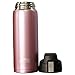 Aquatix (Rose Gold, 21 Ounce) Pure Stainless Steel Double Wall Vacuum Insulated Sports Water Bottle with Convenient Flip Top - Keeps Drinks Cold for 24 Hours, Hot for 6 Hours