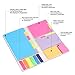 Super Sticky Notes by Housim - Super Glue, Bookmark, Prioritize and Set Goals with Color Coding, 60 Ruled (4x6), 40 Dotted (3.8x3), 40 Blank (3.5x2.6), 60 Orange and Pink (1.8×2.4), 25 per PET Color