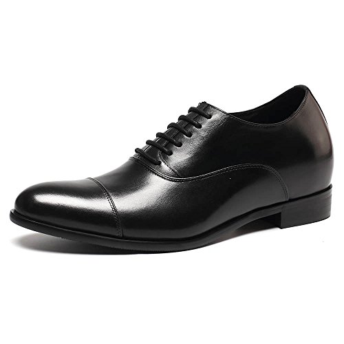 CHAMARIPA Height Increasing Elevator Shoes 2.76   Taller Brown Men Dress Shoes X92H38-1 (11 D(M) US,Black)