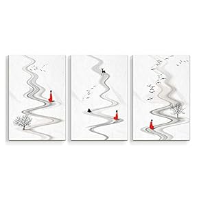 signwin 3 Piece Canvas Wall Art Minimalism and...