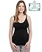 Kindred Bravely Simply Sublime Maternity & Nursing Tank with Built-in Bra (Black, Large)