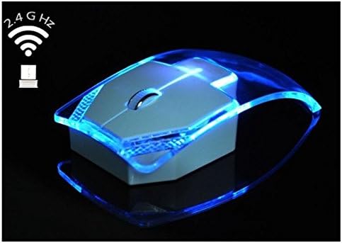 Gaming Mouse LED Colorful Glowing Mouse Wireless Mouse Gaming & Office Laptop PC Mouse Ergonomic Mice (White) Boyfriend Gift