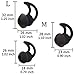 Bose Replacement Noise Isolation Silicone Earbuds/Earplug Tips 3 Pairs Size S M L for Bose Earphones Fit Bose QC20 QuietControl 20 QC30 SIE2 IE3 Soundsport Wireless Earphones (Black)
