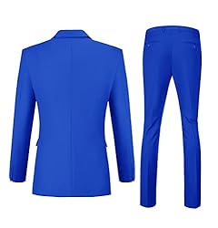 Datysum Slim Fit Suit for Men 2 Piece Royal Blue