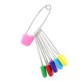 Topixdeals Baby Child Infant Kids Plastic Head Cloth Diaper Nappy Pins Safety Hold Clip Locking Cloth Size L - Random Color (50)