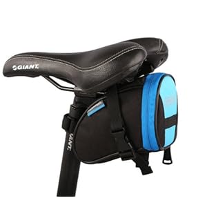ROSWHEEL サドルバッグ 自転車 サイクリング かんたん装着 (ブルー/ブラック)