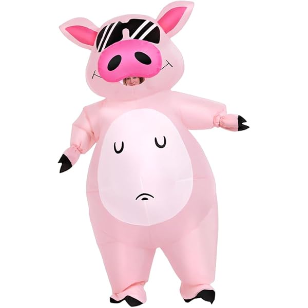 KOOY Kids Inflatable Zebra Costume - Halloween Party Blow Up Outfit With Fan, Fun & Eye-Catching - View #5