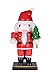 Clever Creations Traditional Wooden Collectible Chubby Santa Nutcracker, Festive Christmas Décor Perfect for Shelves and Tables