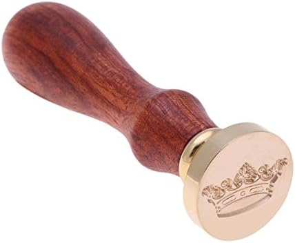 kingromargo Crown Pattern DIY Retro Wood Stamp Customs Insurance Sealing Wax Seal(T15)