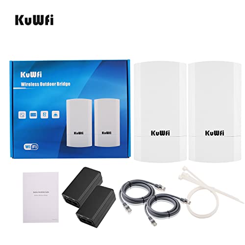 KuWFi 2Pack Wireless Bridge, Long Range WiFi Access Point 5