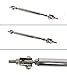 Universal Polished Adjustable Front Bumper Lip Splitter Support Strut Rod Tie Bars- A Pair (Chrome)